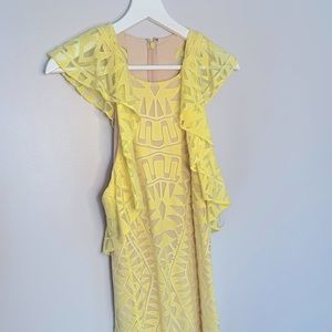 BGBG yellow geometric dress